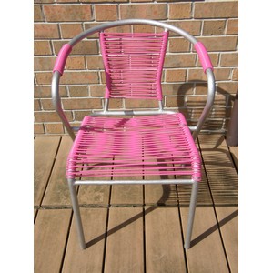 Fauteuils scoubidou rose