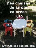 Des chaises de jardins colorées
