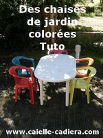 Des chaises de jardins colorées