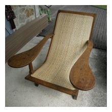 Fauteuil créole tissé de canne de rotin