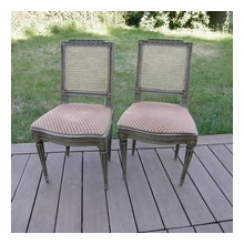 2 dossiers de chaises cannés