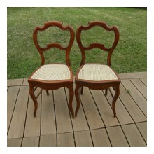 Duo de chaises cannées