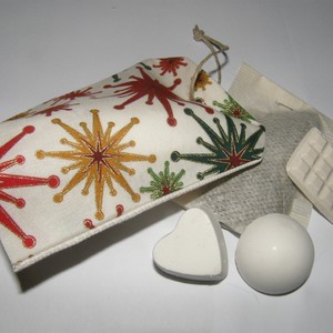 coussin senteur cadeau à pois - verso
