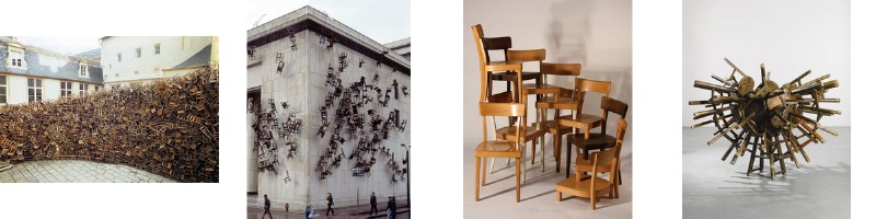 Accumulation de chaises et art 1