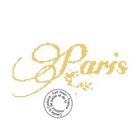 Grille gratuite point de croix - Paris en or et taches