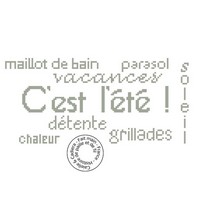 Grille gratuite - C`est l`été petits mots