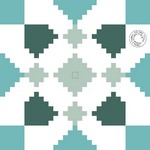 grille gratuite - carreau de ciment bleu