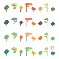 grille gratuite - Arbres pour frise