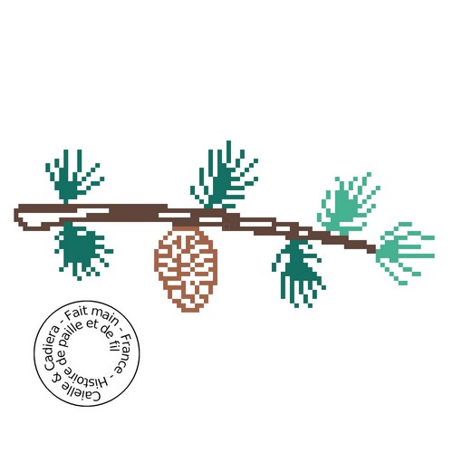 grille gratuite - Branche de pin