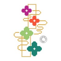 grille gratuite - Fleurs à la japonaise 200