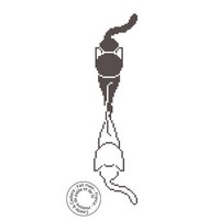 grille gratuite - Chat et son reflet 200