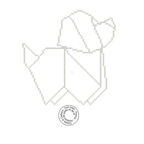 grille gratuite - Chien origami
