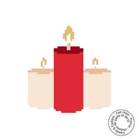 grille gratuite - Bougies de noël 200