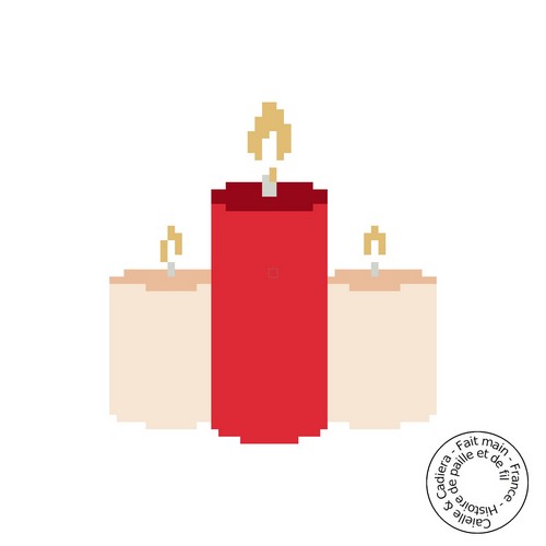 grille gratuite - bougies de noël