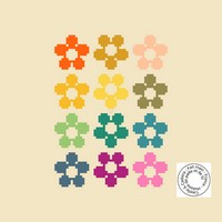 grille gratuite - Fleurettes multicolores 200