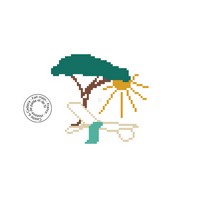 grille gratuite - Pin parasol et transat 200