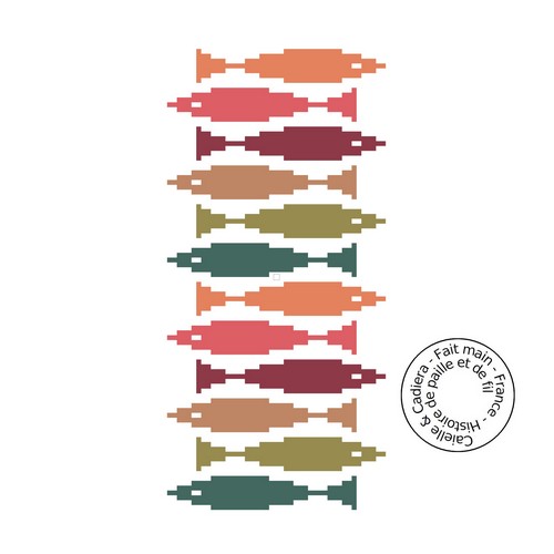 grille gratuite - Bande de poissons