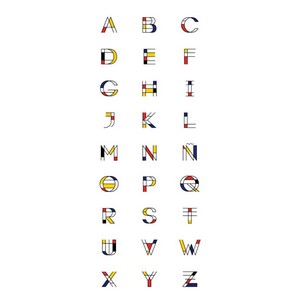 Alphabet Mondrian