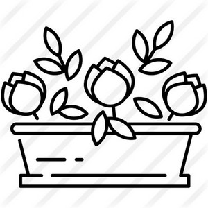 Jardinière silhouette