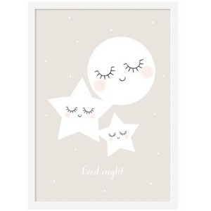 Etoiles et lune de bonne nuit