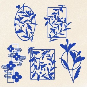 Silhouette fleurs à la japonaise
