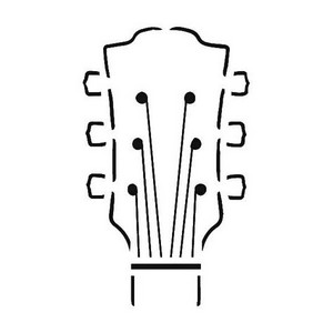 silhouette manche de guitare
