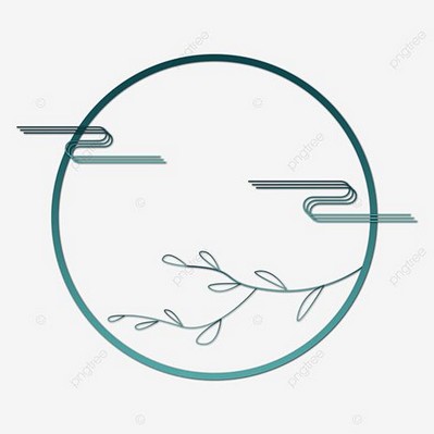 silhouette cercle ruban et branche