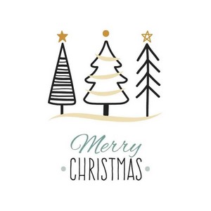 Carte de sapins de noël