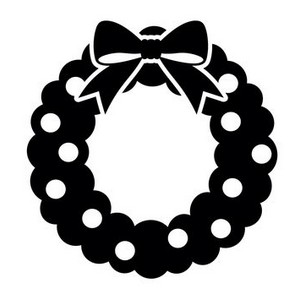 silhouette couronne de noël