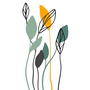 silhouette Feuilles et tiges