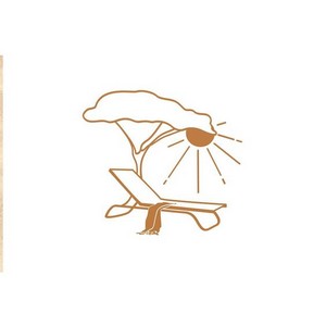 silhouette pin parasol et transat