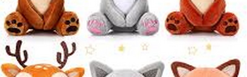 Têtes animaux peluches