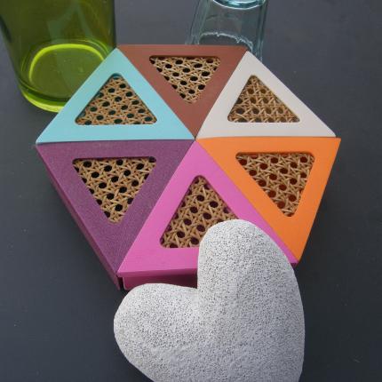 Ensemble de couleurs des boîtes à savon triangulaires cannées
