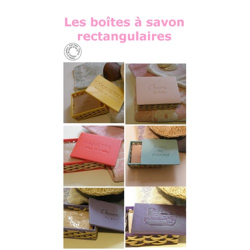 Boîtes à savon rectangulaires