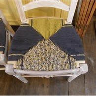 Chaises paille plusieurs tissus
