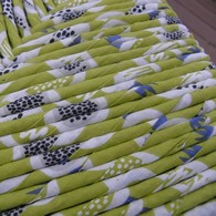 chaise haute enfant paille tissu